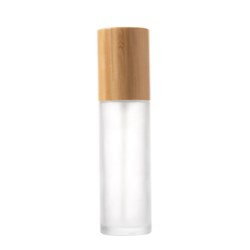 Bamboo Cap Frosted Bottle